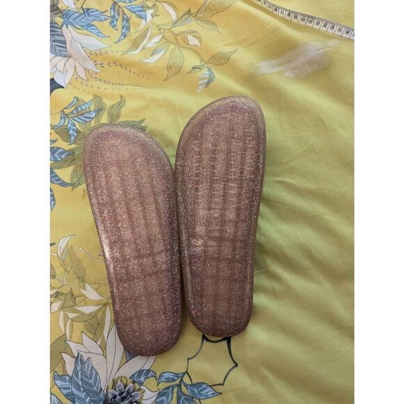 Kate Spade Splash Glitter Rubber Jelly Slip On Sandals Size 9 Slides Flip Flop - Picture 6 of 7